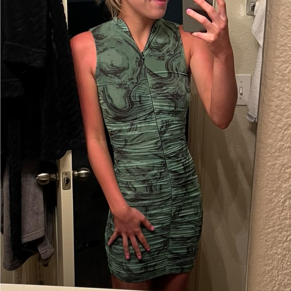 Mesh Open Back Dress